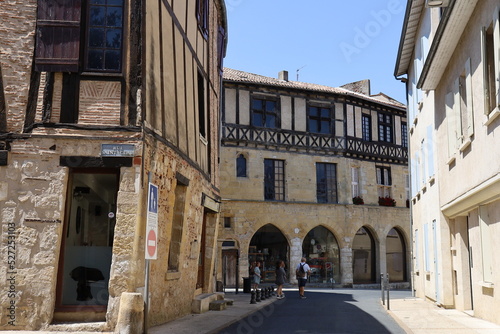 Rue typique, ville Bergerac, département de la Dordogne, France