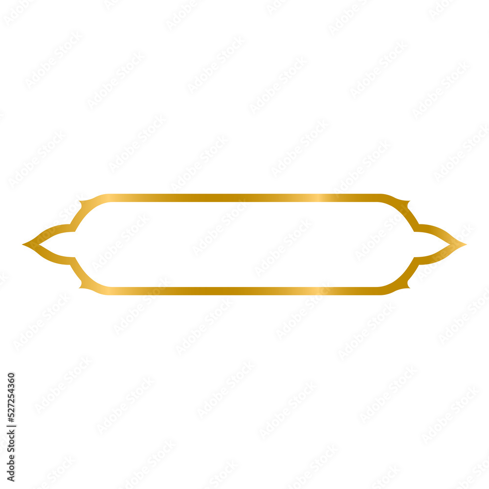 Thai gold backdrop frame vector on white background. Traditional style in Thailand. Must use in temples or buddha rooms. Line Thai style.