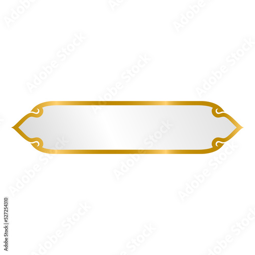 Canvas Print Thai gold backdrop frame vector on white background