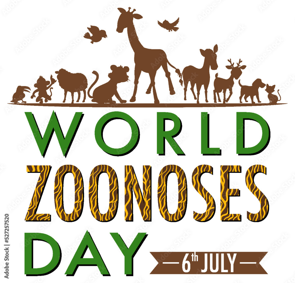 Fototapeta premium World zoonoses day banner design
