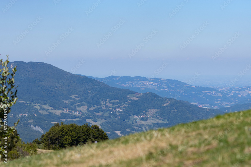Mountain road landscape Toscano Emiliano Park in Parma province, Italy