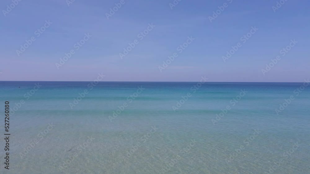 Video Aerial view blue ocean sea horizon as far as the eye can see One part sky, one part sea. Professional video 4K ProRes HQ 4:2:2 Video Aerial view blue ocean sea horizon as far as the eye can see One part sky, one part sea. Professional video 4K ProRes HQ 4:2:2