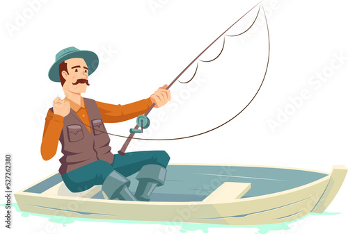 Fisherman, boat