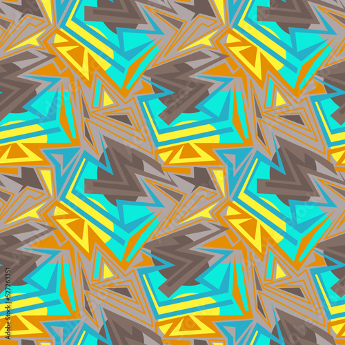 Urban seamless pattern with curved geometry elements