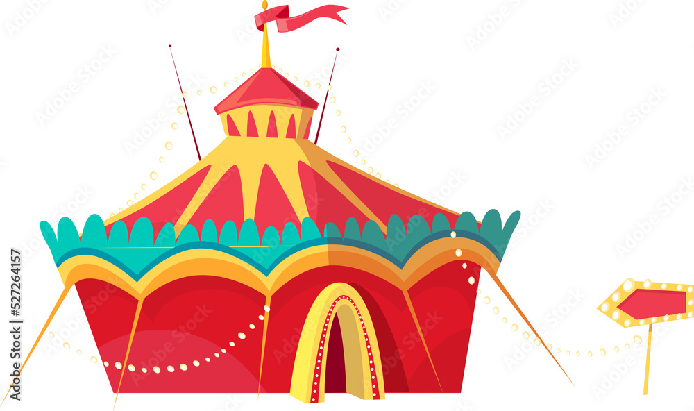 Colorful tent, pointer Colorful tent, pointer