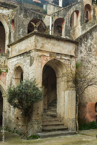 Old courtyard of a house in southern Italy. A house with a century-old history.