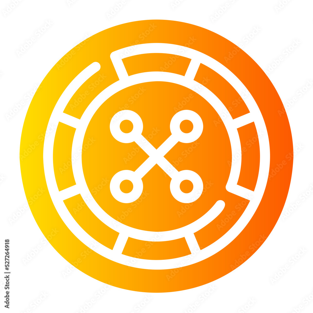 roulette gradient icon roulette gradient icon