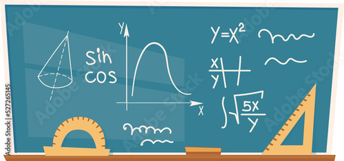 Chalkboard, math solution