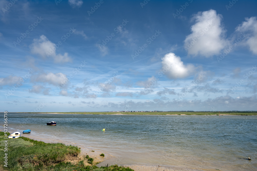 View of the Somme Bay near Saint-Valéry-sur-Somme, Hauts-de-France, France View of the Somme Bay near Saint-Valéry-sur-Somme, Hauts-de-France, France