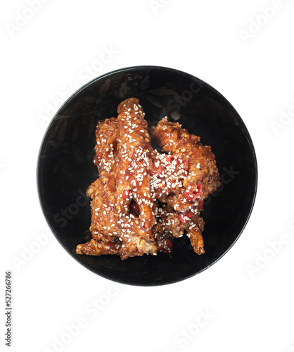 Traditional korean style cuisine on white background