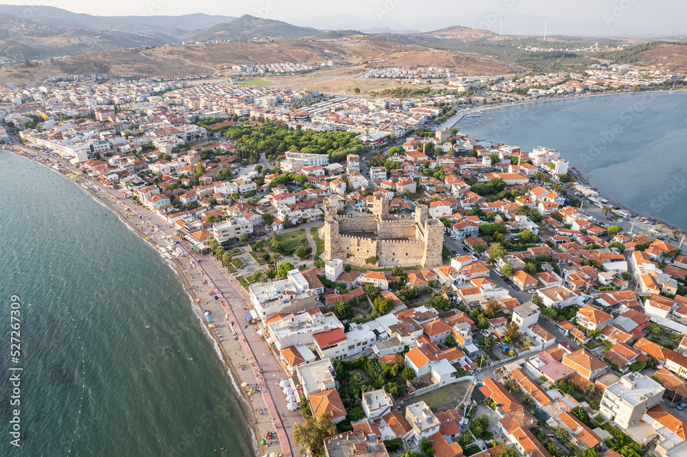 Obraz premium North Aegean shorelines aerial photography. Dikili Candarli Izmir Turkey.