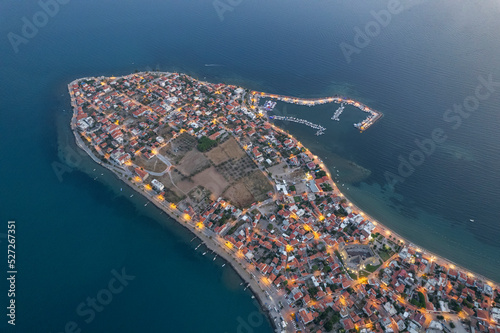 North Aegean shorelines aerial photography. Dikili Candarli Izmir Turkey.