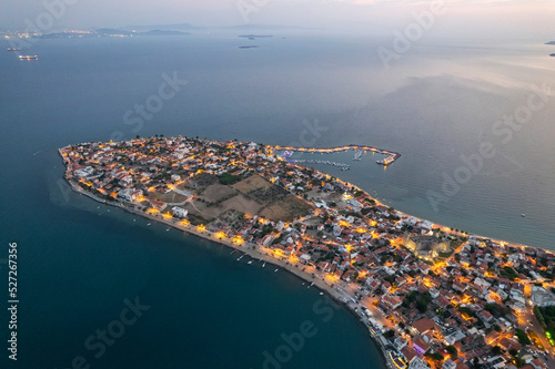Fototapeta Naklejka Na Ścianę i Meble -  North Aegean shorelines aerial photography. Dikili Candarli Izmir Turkey.