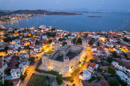 North Aegean shorelines aerial photography. Dikili Candarli Izmir Turkey. photo