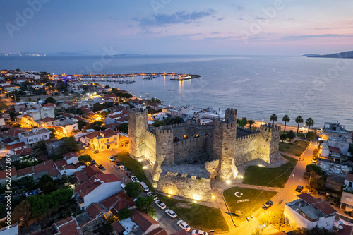 North Aegean shorelines aerial photography. Dikili Candarli Izmir Turkey. photo