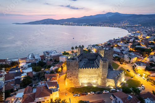 North Aegean shorelines aerial photography. Dikili Candarli Izmir Turkey. photo