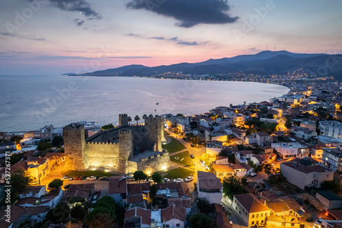 North Aegean shorelines aerial photography. Dikili Candarli Izmir Turkey. photo