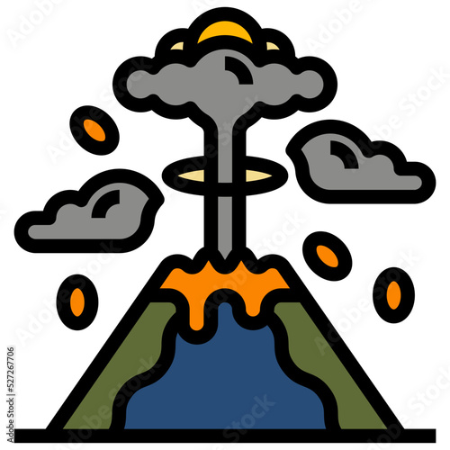 volcanic explosion