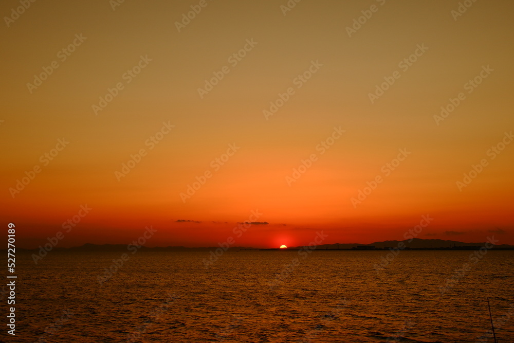 海岸の夕暮れ風景 海岸の夕暮れ風景
