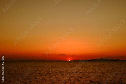 海岸の夕暮れ風景