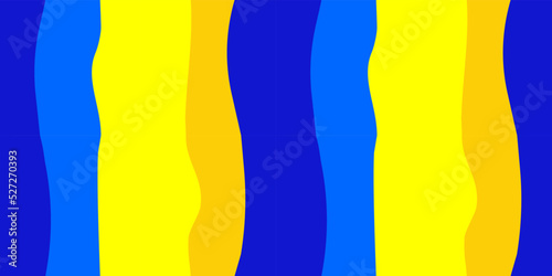 Seamless pattern with wide vertical ribbons  abstract background with blue and yellow stripes  colors of the flag of Ukraine. Print for textiles  wallpaper  clothes.