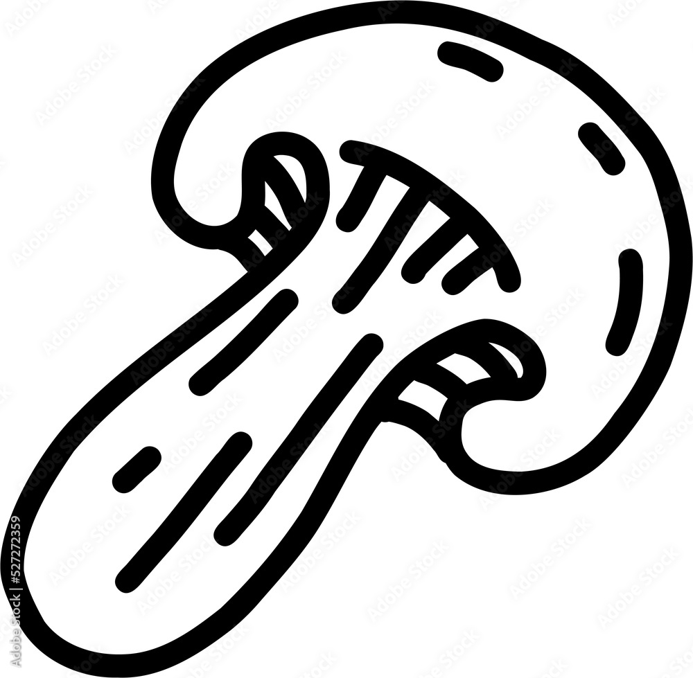 doodle freehand sketch drawing of mushroom vegetable. doodle freehand sketch drawing of mushroom vegetable.