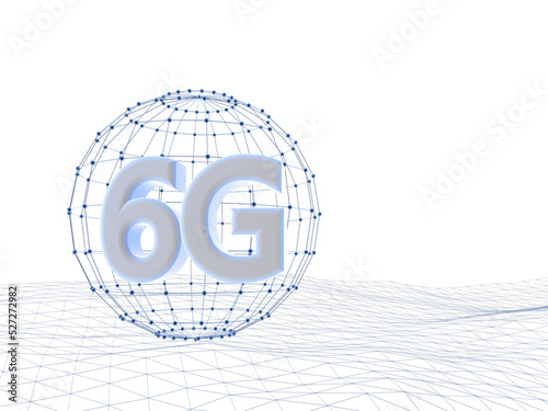 The concept of 6G network, high-speed mobile Internet,   internet and networking concept.