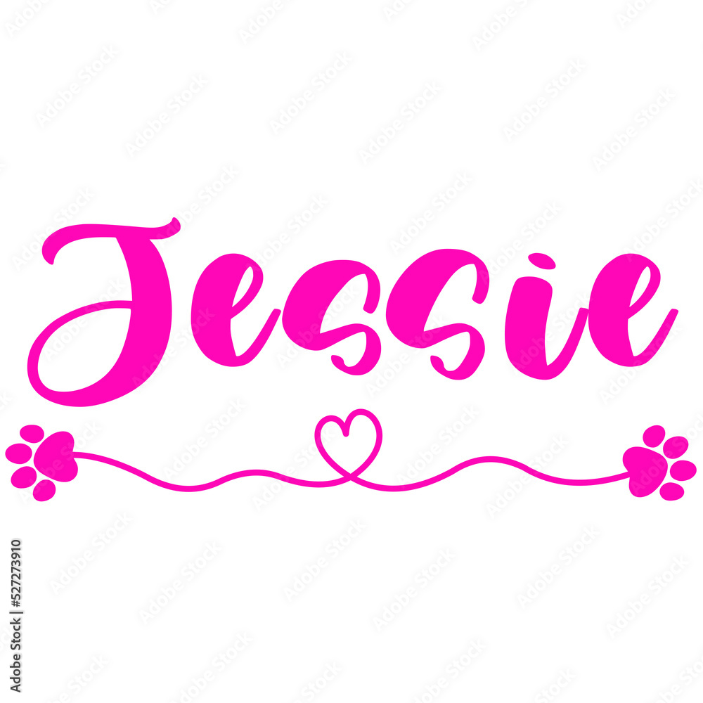 Jessie Name For Baby Girl Dog Stock Illustration Adobe Stock