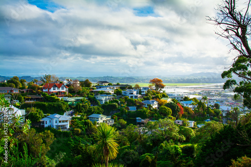 Heritage surburbs of Napier, a beautiful coastal city on New Zealand's North Island, set amid the renowned wine-producing region of Hawke's Bay photo