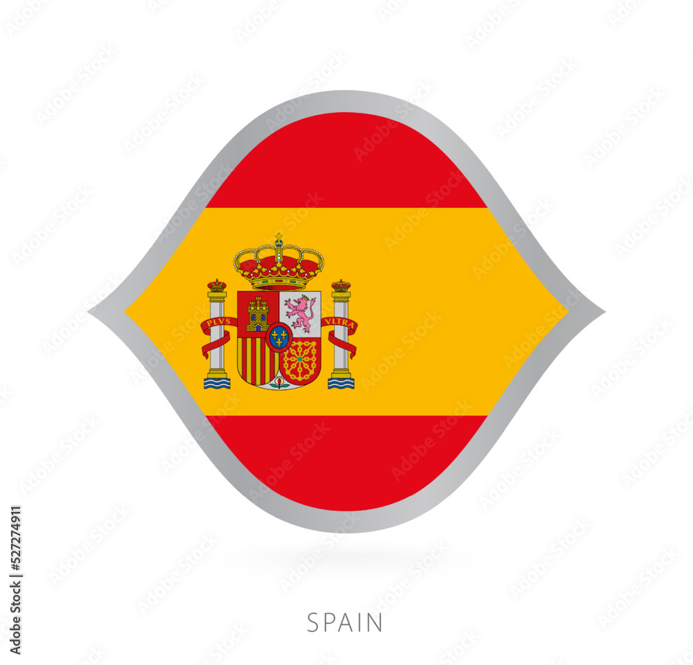 Spain national team flag in style for international basketball competitions.