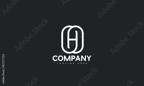 minimal letter H logo template