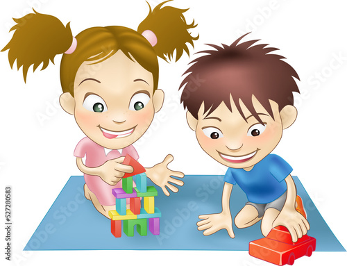 two children playing