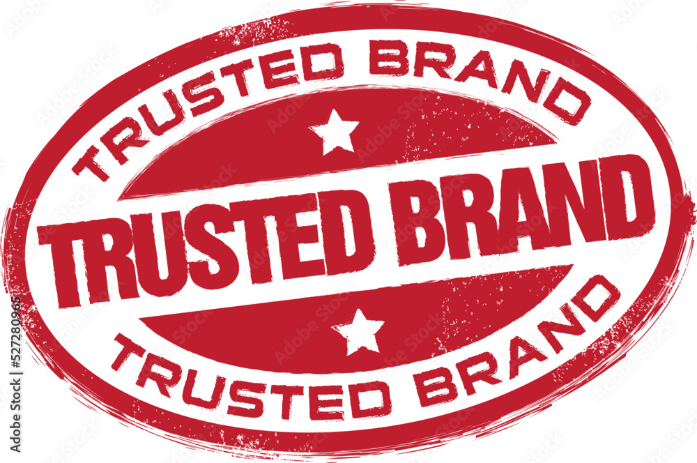 Trusted Brand. Vector Red Grunge Stamp. Trusted Brand. Vector Red Grunge Stamp.