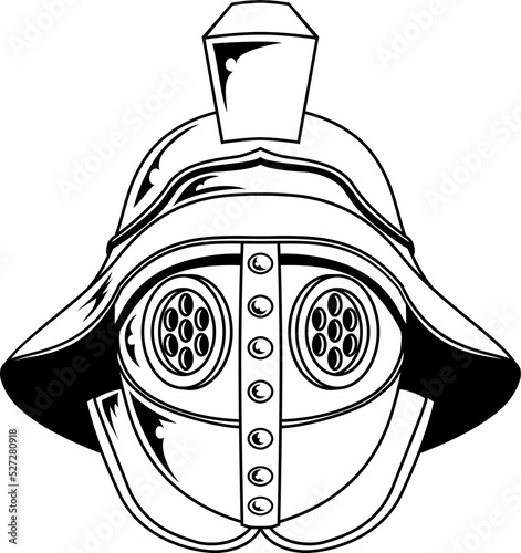 Gladiator helmet illustration