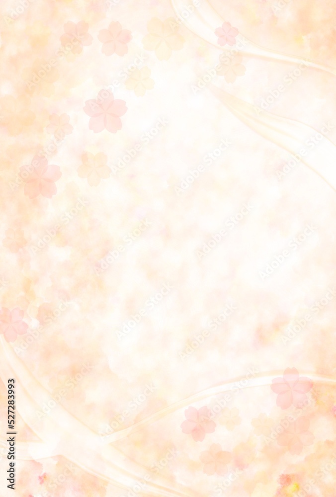 桜のイメージ背景　はがきテンプレート
