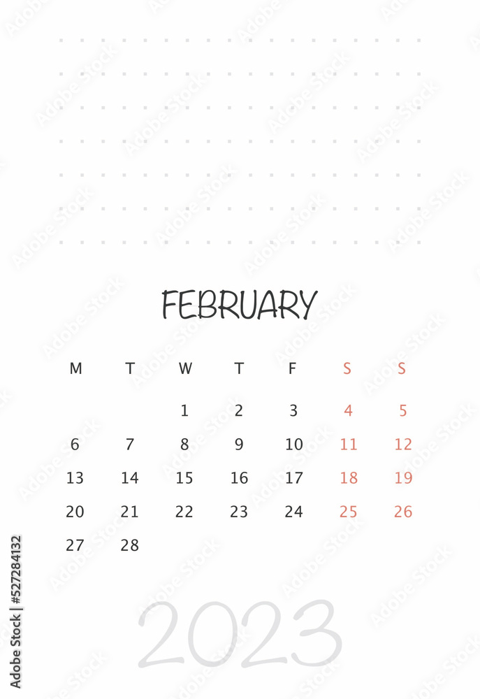 Calendar for 2023 on a white background