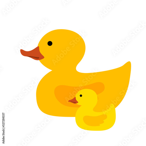 rubber duck toys bathroom illustration