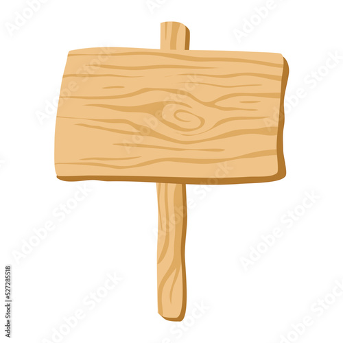 signboard of natural thick wood illustration