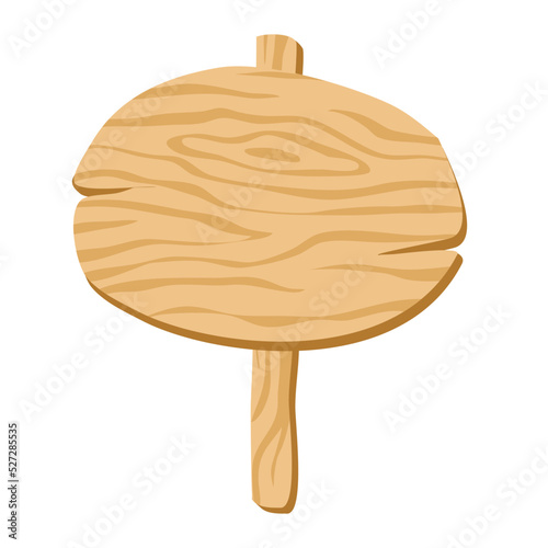 signboard of natural thick wood illustration