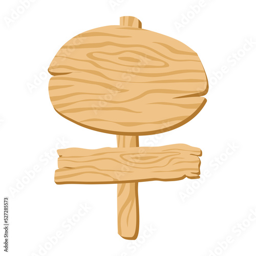 signboard of natural thick wood illustration