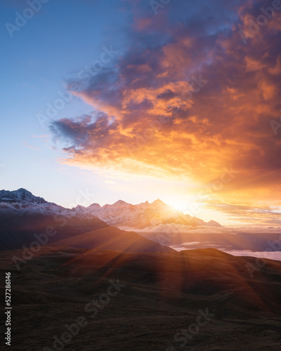Tetnuldi Mount view in Zemo Svaneti  Georgia