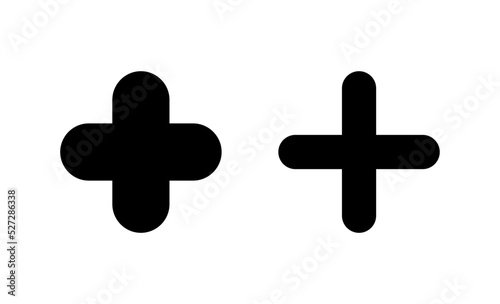 Plus icon vector. Add plus sign and symbol