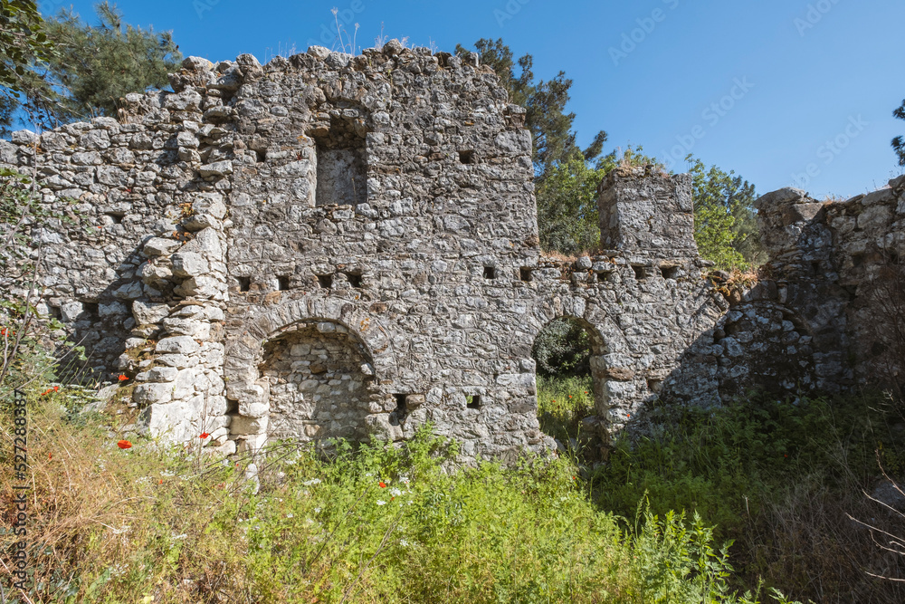 ancient ruined wall