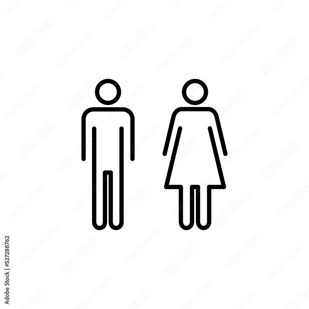 Man and woman icon for web and mobile app. male and female sign and symbol. Girls and boys Man and woman icon for web and mobile app. male and female sign and symbol. Girls and boys