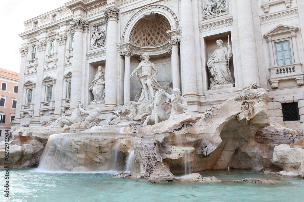 Trevi Fountain View in Rome, Italy