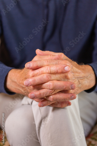 Closeup of Hands of a senior man © aamulya