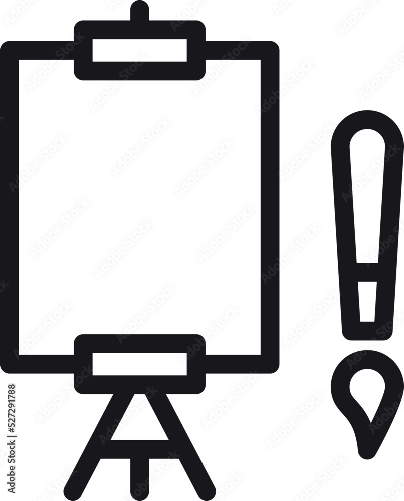 Paint canvas and brush. Art black line icon Paint canvas and brush. Art black line icon