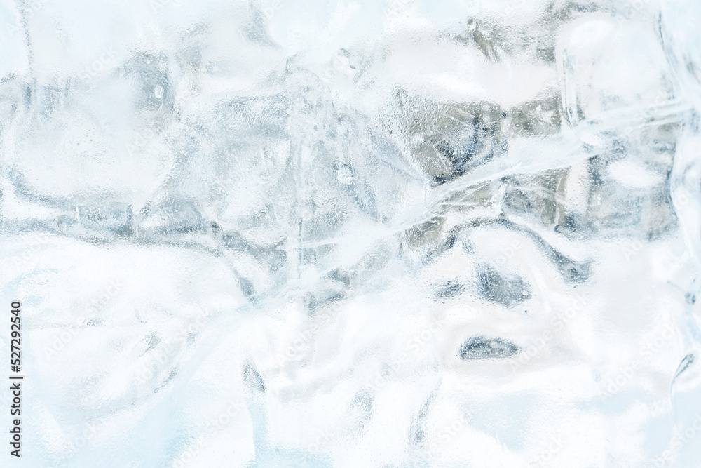 Ice texture background. Textured cold frosty surface of ice