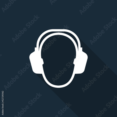 Hearing Protection Symbol Floor Sign