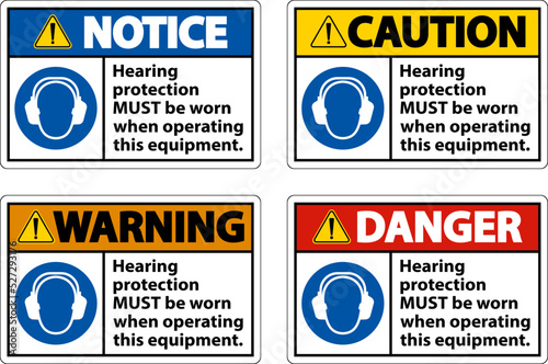 Hearing Protection Must Be Worn Sign